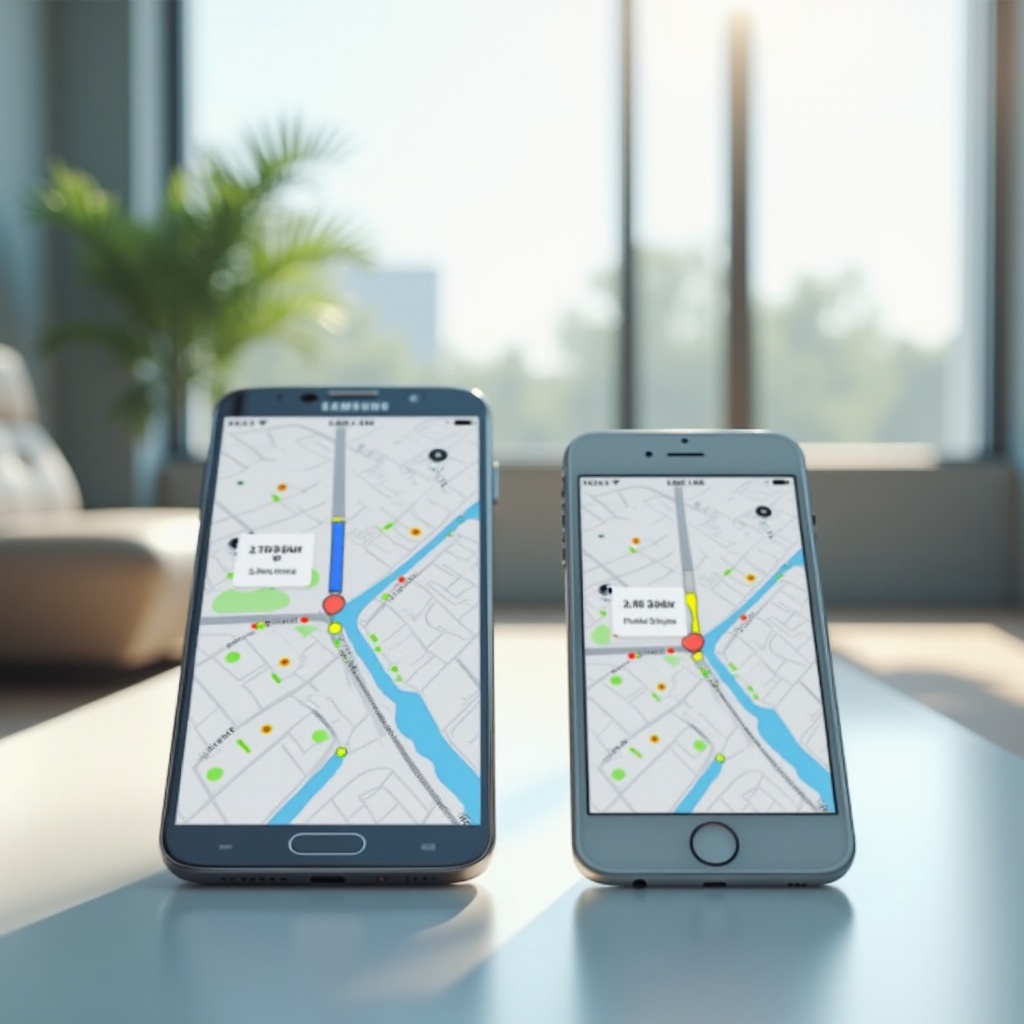 samsung, iphone ile konum paylaşabilir mi